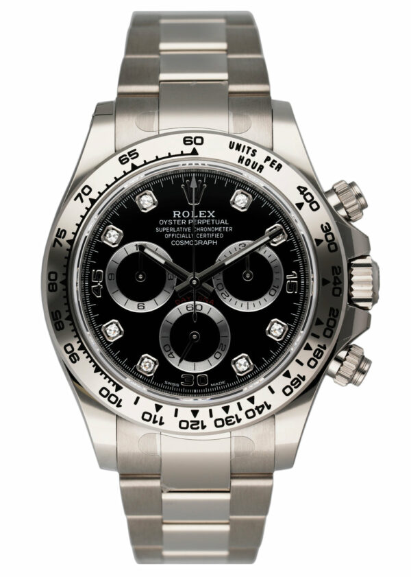 Rolex Daytona 116509 Diamond Dial 18K White Gold Mens Watch Box Papers