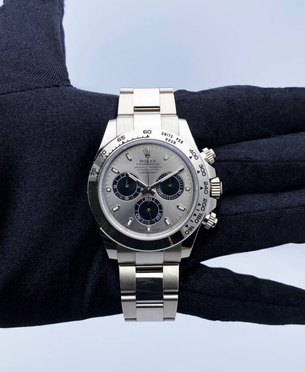 Rolex Daytona 116509 Slate Dial 18K White Gold Mens Watch Box Papers - Image 3