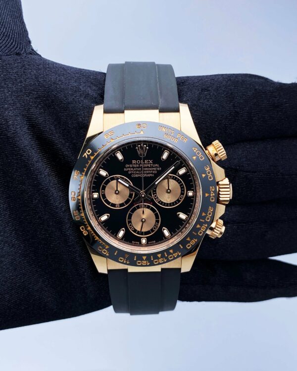 Rolex Daytona 116515LN Black Dial 18K Rose Gold Mens Watch Box Papers - Image 3