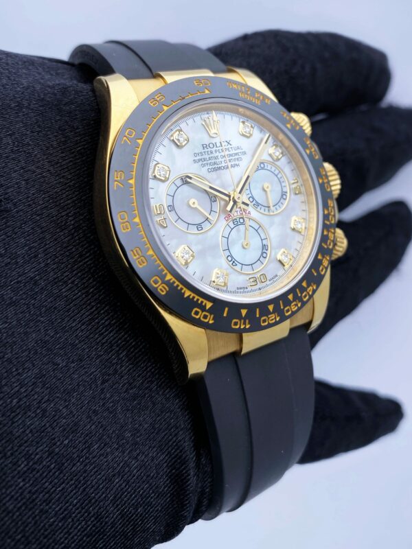 Rolex Daytona 116518L MOP Diamond dial Yellow Gold Mens Watch Box Papers - Image 3