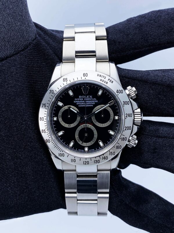 Rolex Daytona 116520 Black Dial Stainless Steel Mens Watch - Image 2