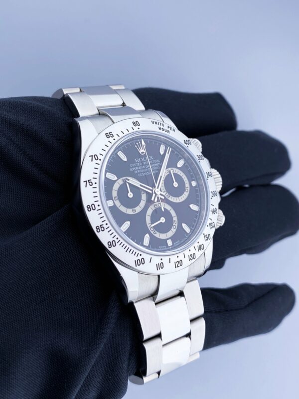 Rolex Daytona 116520 Black Dial Stainless steel Mens Watch Box Papers - Image 4