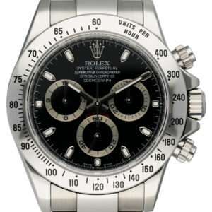 Rolex Daytona 116520 Black Dial Stainless steel Mens Watch Box Papers