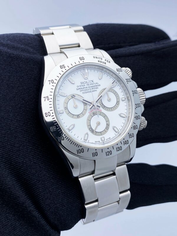Rolex Daytona 116520 White Dial Stainless Steel Mens Watch - Image 3