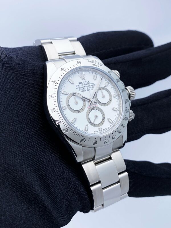 Rolex Daytona 116520 White Dial Stainless Steel Mens Watch - Image 3