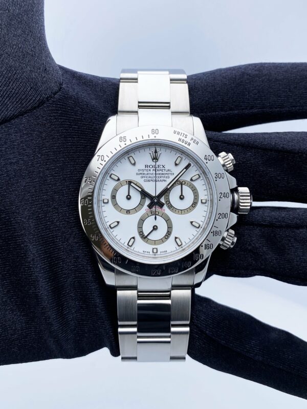 Rolex Daytona 116520 White Dial Stainless Steel Mens Watch - Image 2