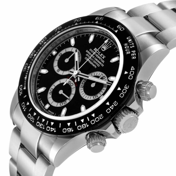 Rolex Daytona Ceramic Bezel Black Dial Steel Mens Watch 116500 Box Card - Image 5