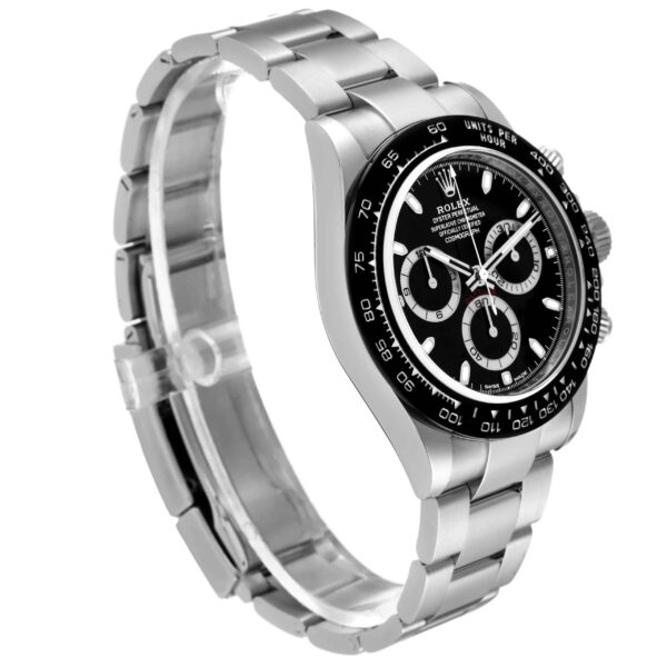 Rolex Daytona Ceramic Bezel Black Dial Steel Mens Watch 116500 Box Card - Image 3