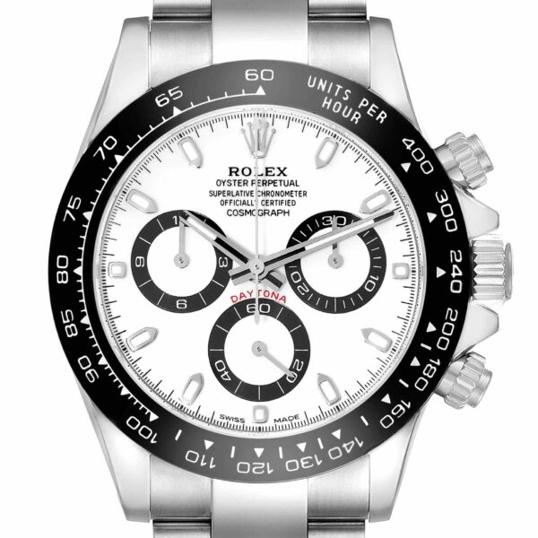 Rolex Daytona Ceramic Bezel White Panda Dial Steel Mens Watch 116500 Box Card