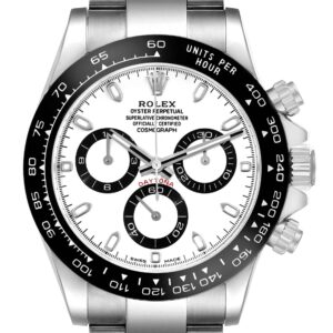 Rolex Daytona Ceramic Bezel White Panda Dial Steel Mens Watch 116500 Box Card