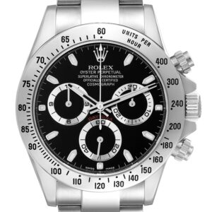 Rolex Daytona Chronograph Black Dial Steel Mens Watch 116520