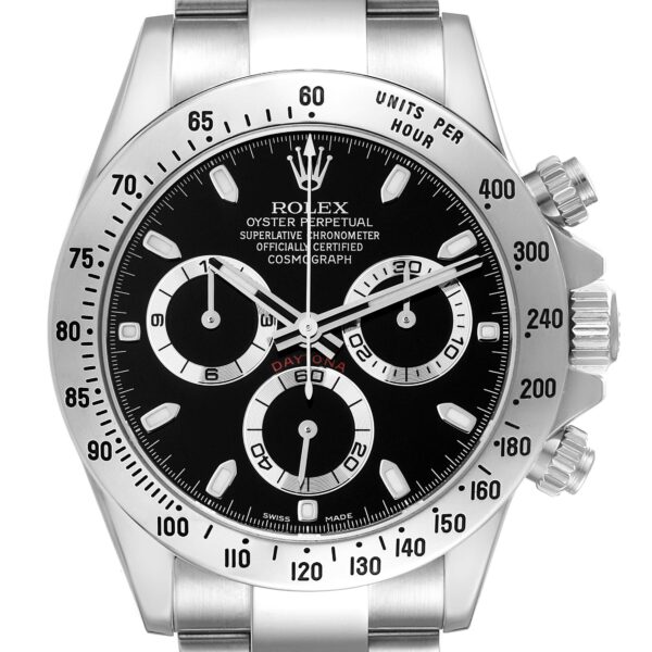 Rolex Daytona Chronograph Black Dial Steel Mens Watch 116520
