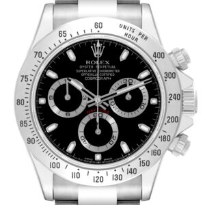 Rolex Daytona Chronograph Black Dial Steel Mens Watch 116520
