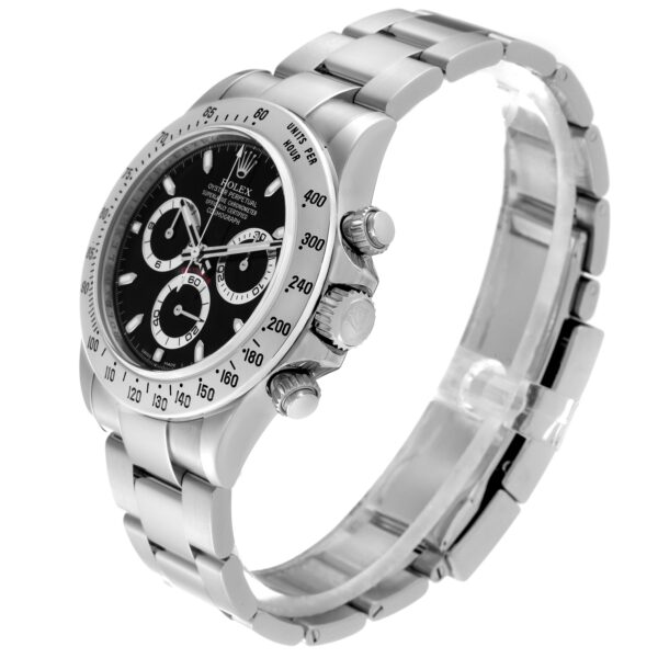 Rolex Daytona Chronograph Black Dial Steel Mens Watch 116520 Box Card - Image 7