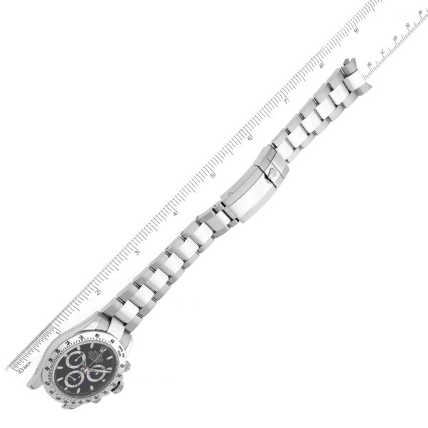 Rolex Daytona Chronograph Black Dial Steel Mens Watch 116520 Box Card - Image 10