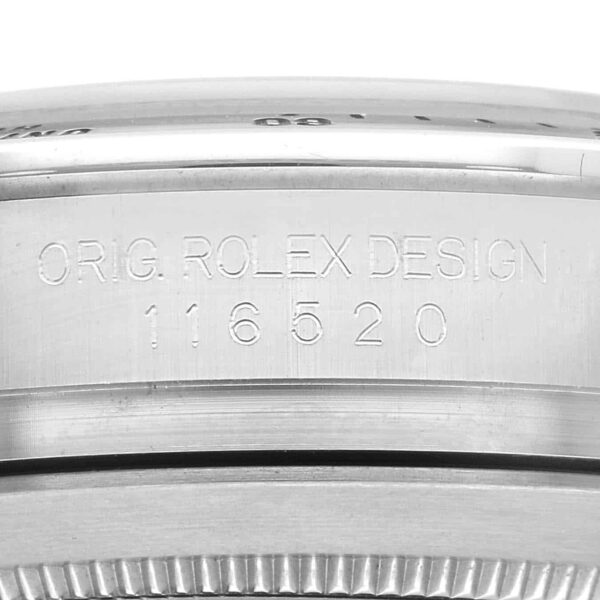 Rolex Daytona Chronograph Black Dial Steel Mens Watch 116520 Box Card - Image 7