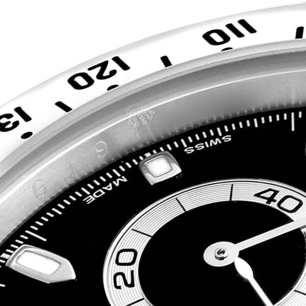 Rolex Daytona Chronograph Black Dial Steel Mens Watch 116520 Box Card - Image 6