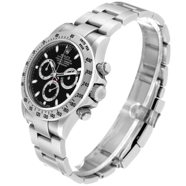 Rolex Daytona Chronograph Black Dial Steel Mens Watch 116520 Box Card - Image 4