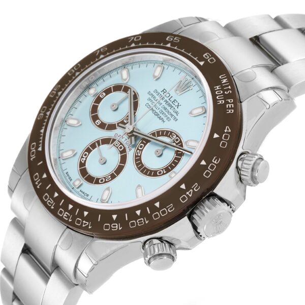 Rolex Daytona Ice Blue Dial Platinum Chronograph Mens Watch 116506 Unworn - Image 5