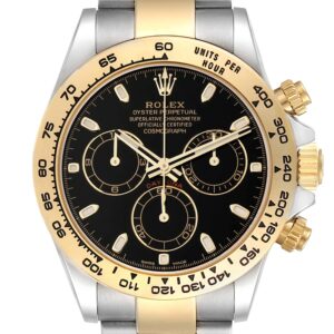 Rolex Daytona Steel Yellow Gold Black Dial Mens Watch 116503 Box Card