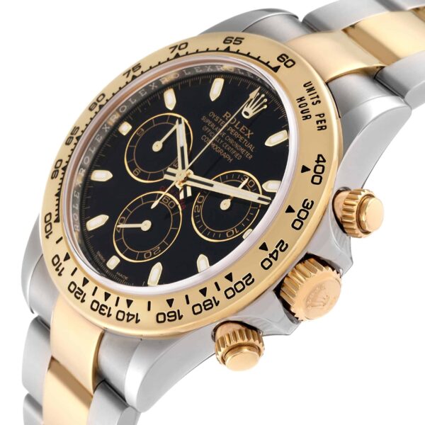 Rolex Daytona Steel Yellow Gold Black Dial Mens Watch 116503 Box Card - Image 5
