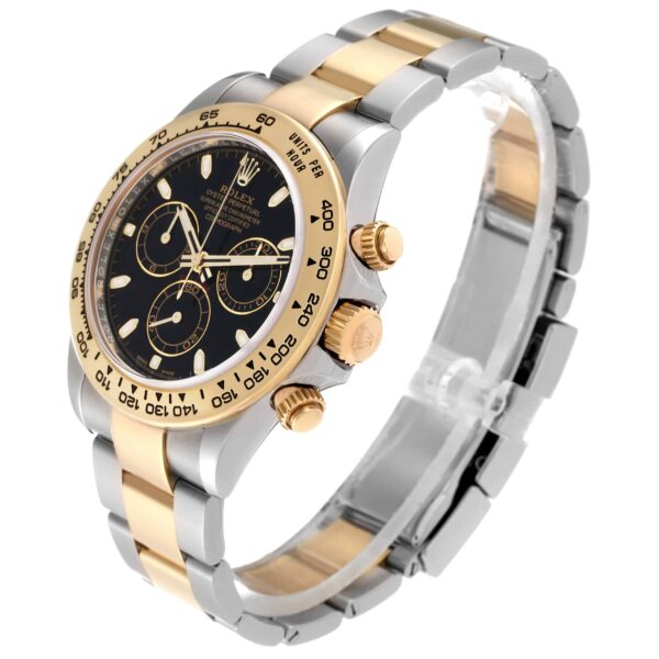 Rolex Daytona Steel Yellow Gold Black Dial Mens Watch 116503 Box Card - Image 4