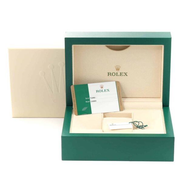 Rolex Daytona Steel Yellow Gold Black Dial Mens Watch 116503 Box Card - Image 12