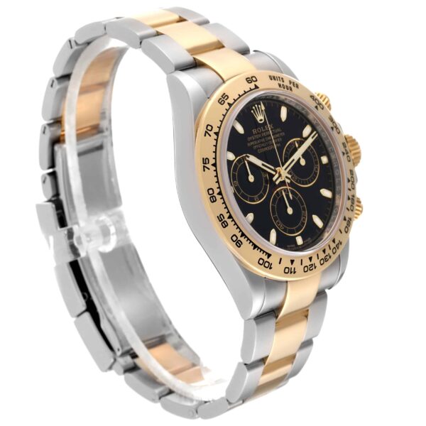 Rolex Daytona Steel Yellow Gold Black Dial Mens Watch 116503 Box Card - Image 3