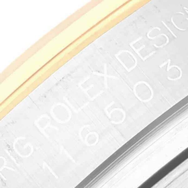 Rolex Daytona Steel Yellow Gold Black Diamond Dial Mens Watch 116503 Box Card - Image 7