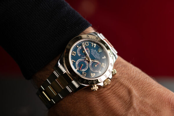 rolex daytona steel yellow gold blue racing dial mens watch 116523 2133 lzkmd.jpg