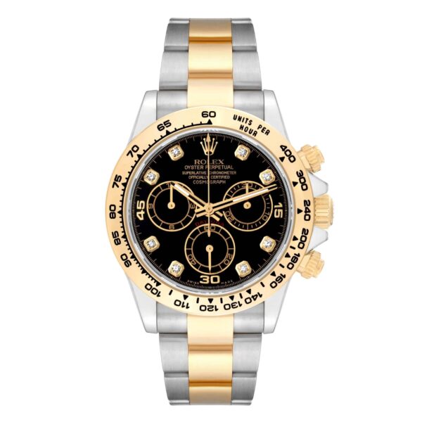 Rolex Daytona Steel Yellow Gold Diamond Mens Watch 116503 Box Card - Image 2