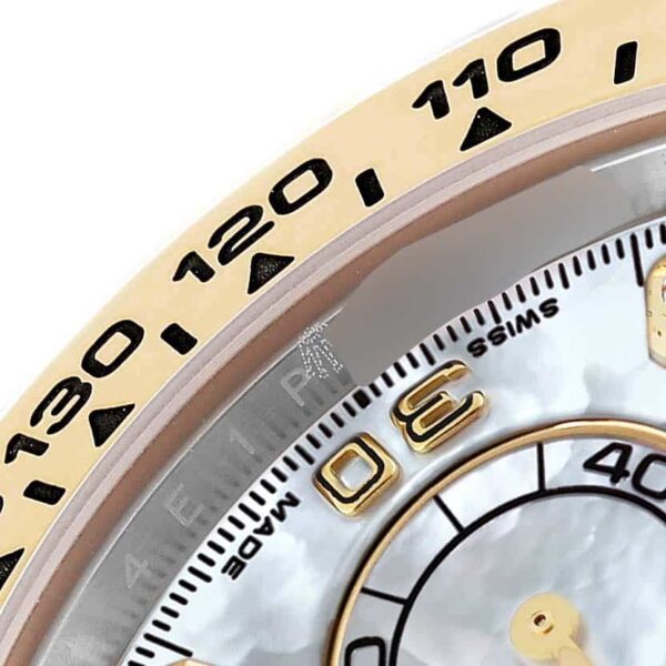 Rolex Daytona Steel Yellow Gold Mother of Pearl Diamond Mens Watch 116503 Box Card - Image 6