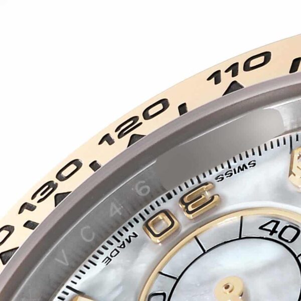 Rolex Daytona Steel Yellow Gold Mother Of Pearl Diamond Mens Watch 116503 Box Card - Image 6