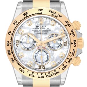 Rolex Daytona Steel Yellow Gold Mother Of Pearl Diamond Mens Watch 116503 Unworn NOS