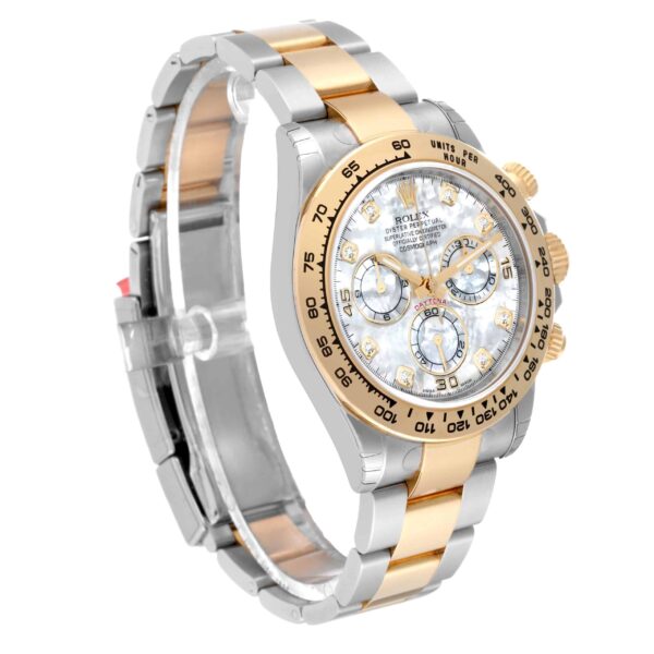 Rolex Daytona Steel Yellow Gold Mother Of Pearl Diamond Mens Watch 116503 Unworn NOS - Image 3