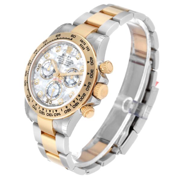 Rolex Daytona Steel Yellow Gold Mother Of Pearl Diamond Mens Watch 116503 Unworn NOS - Image 4