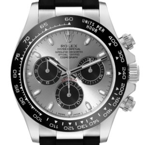 Rolex Daytona White Gold Grey Dial Oysterflex Mens Watch 116519
