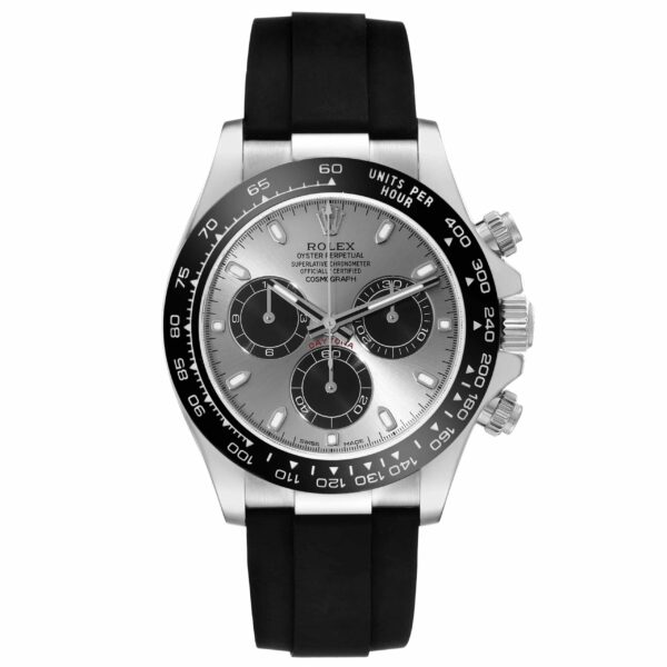 Rolex Daytona White Gold Grey Dial Oysterflex Mens Watch 116519 - Image 2
