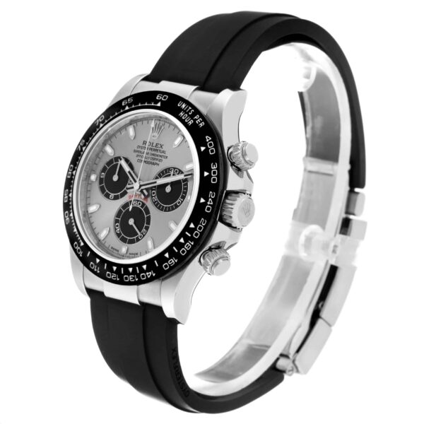 Rolex Daytona White Gold Grey Dial Oysterflex Mens Watch 116519 - Image 4