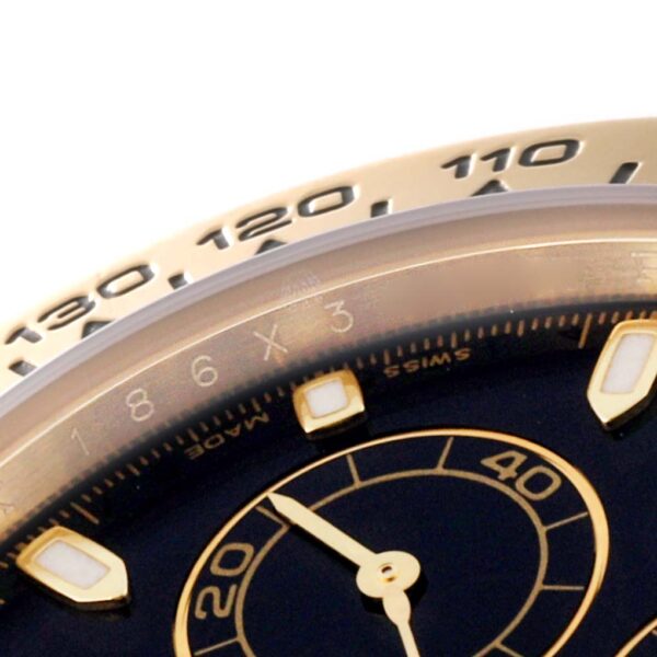 Rolex Daytona Yellow Gold Black Dial Mens Watch 116518 Box Card - Image 6