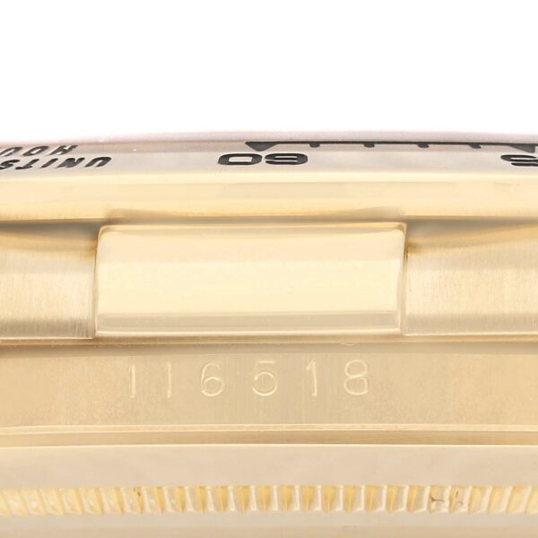 Rolex Daytona Yellow Gold Black Dial Mens Watch 116518 Box Card - Image 7