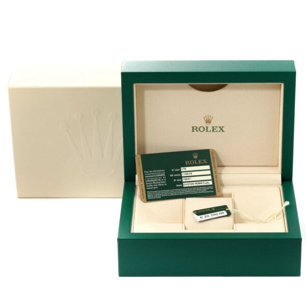 Rolex Daytona Yellow Gold Black Dial Mens Watch 116518 Box Card - Image 11