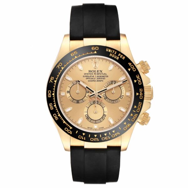 Rolex Daytona Yellow Gold Champagne Dial Mens Watch 116518 Box Card - Image 2