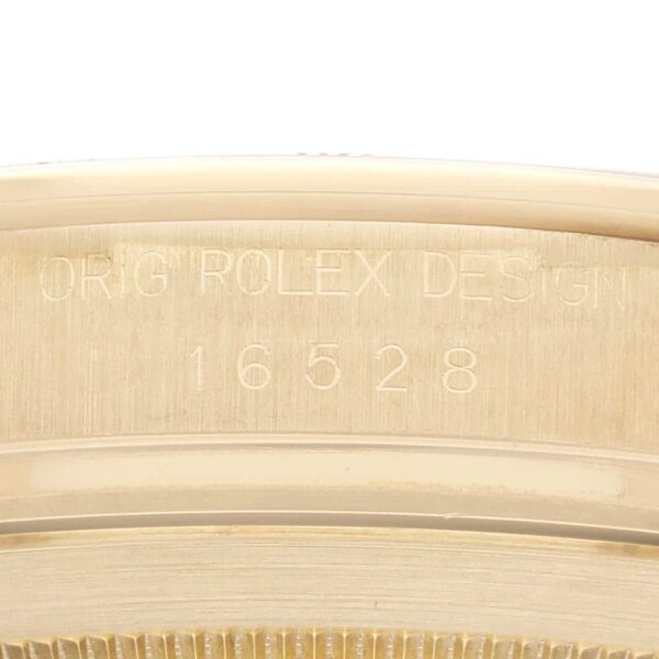 Rolex Daytona Yellow Gold Chronograph Mens Watch 16528 - Image 7