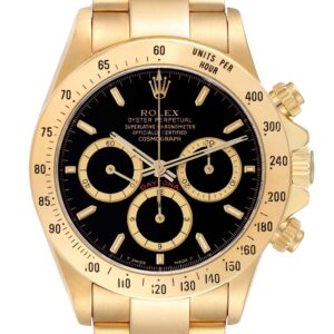 Rolex Daytona Yellow Gold Chronograph Mens Watch 16528
