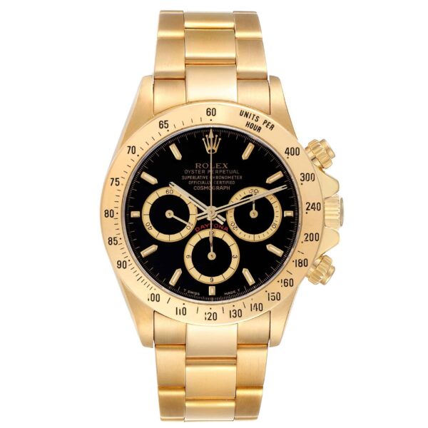 Rolex Daytona Yellow Gold Chronograph Mens Watch 16528 - Image 2