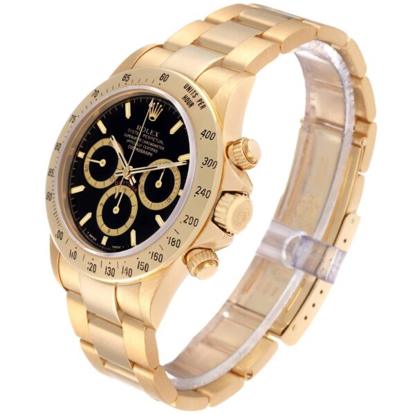 Rolex Daytona Yellow Gold Chronograph Mens Watch 16528 - Image 4