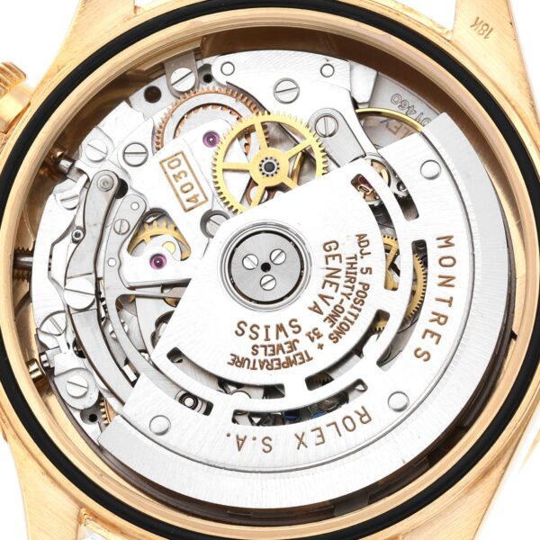 Rolex Daytona Yellow Gold Chronograph Mens Watch 16528 - Image 8
