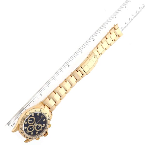 Rolex Daytona Yellow Gold Inverted 6 Diamond Dial Mens Watch 16528 - Image 10