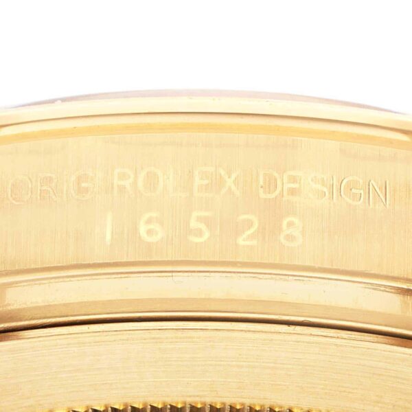Rolex Daytona Yellow Gold Inverted 6 Diamond Dial Mens Watch 16528 - Image 7